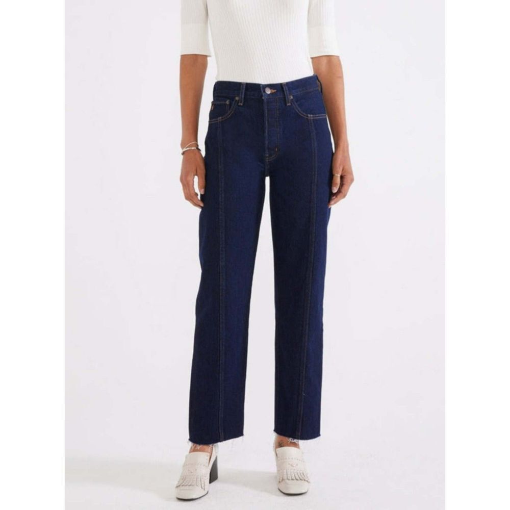 (Size 24) - NWT Etica Jeans Tyler Seamed Straight Crop Night Swim